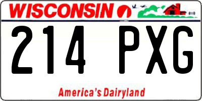 WI license plate 214PXG