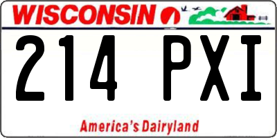 WI license plate 214PXI