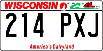 WI license plate 214PXJ