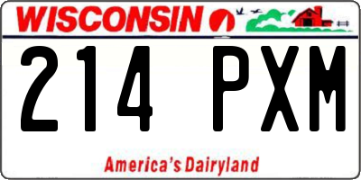 WI license plate 214PXM