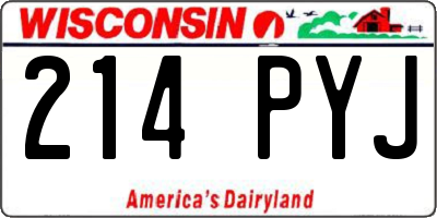 WI license plate 214PYJ