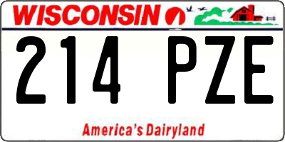 WI license plate 214PZE