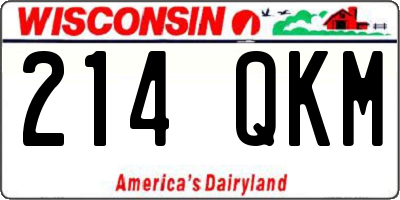WI license plate 214QKM