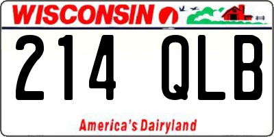 WI license plate 214QLB