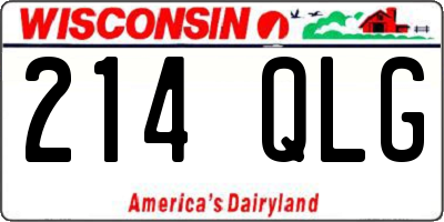 WI license plate 214QLG