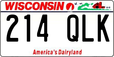 WI license plate 214QLK