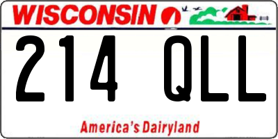 WI license plate 214QLL