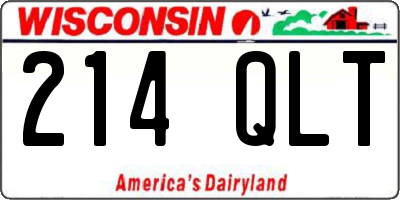 WI license plate 214QLT