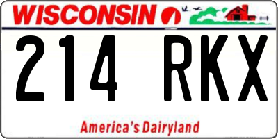 WI license plate 214RKX
