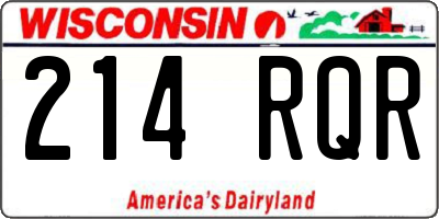 WI license plate 214RQR