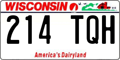 WI license plate 214TQH