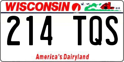 WI license plate 214TQS
