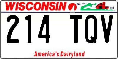 WI license plate 214TQV