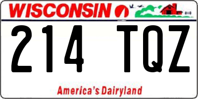 WI license plate 214TQZ