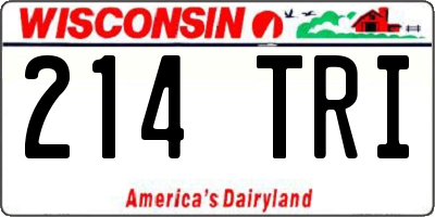 WI license plate 214TRI