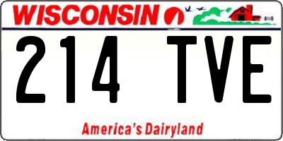 WI license plate 214TVE