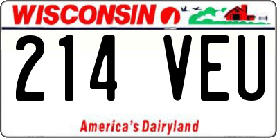 WI license plate 214VEU