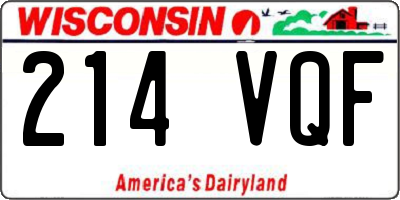 WI license plate 214VQF