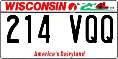 WI license plate 214VQQ