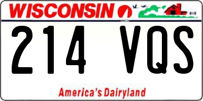 WI license plate 214VQS