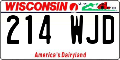 WI license plate 214WJD