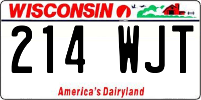 WI license plate 214WJT