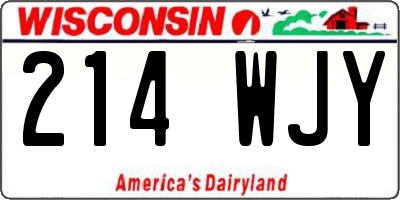 WI license plate 214WJY