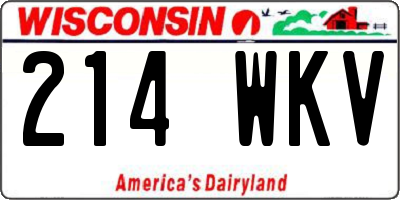 WI license plate 214WKV