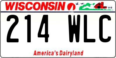 WI license plate 214WLC