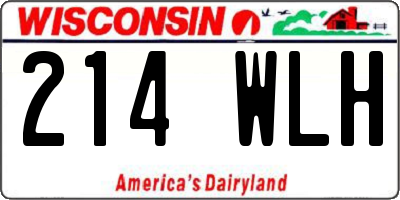 WI license plate 214WLH