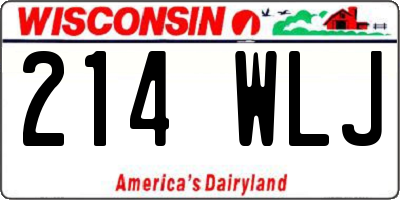 WI license plate 214WLJ