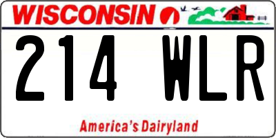 WI license plate 214WLR