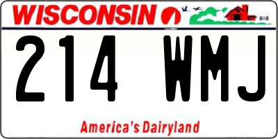 WI license plate 214WMJ