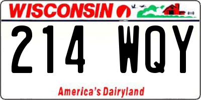 WI license plate 214WQY