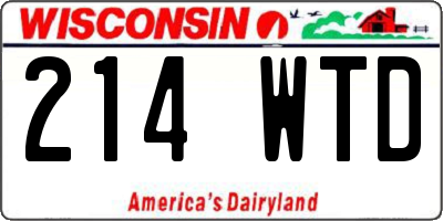 WI license plate 214WTD