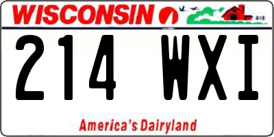WI license plate 214WXI