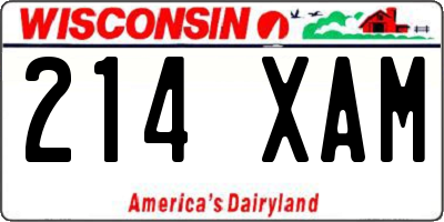 WI license plate 214XAM