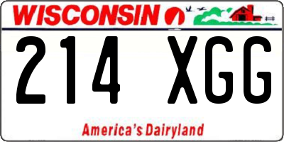 WI license plate 214XGG
