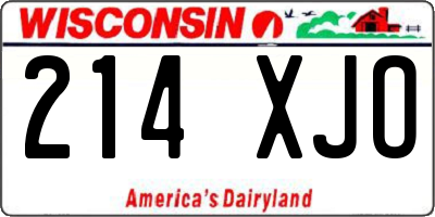 WI license plate 214XJO