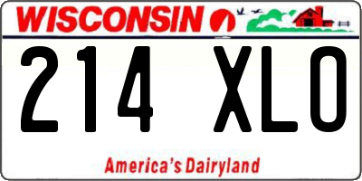 WI license plate 214XLO