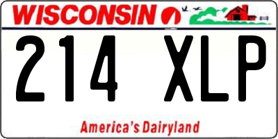 WI license plate 214XLP