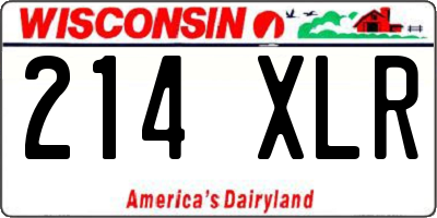 WI license plate 214XLR