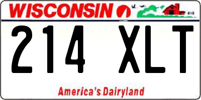 WI license plate 214XLT