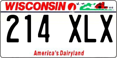WI license plate 214XLX