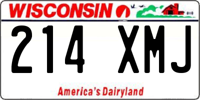 WI license plate 214XMJ