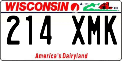 WI license plate 214XMK