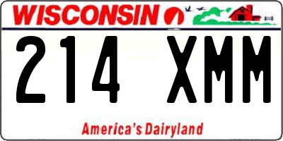 WI license plate 214XMM