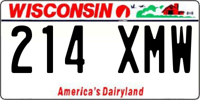 WI license plate 214XMW