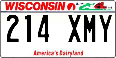 WI license plate 214XMY