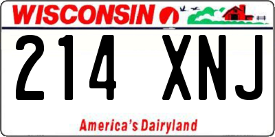 WI license plate 214XNJ